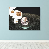 Overgang naar een andere dimensie canvas afdruk (Insitu (Houten vloer))