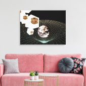 Overgang naar een andere dimensie canvas afdruk (Insitu (Woonkamer))