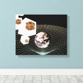 Overgang naar een andere dimensie canvas afdruk (Insitu (Houten vloer))