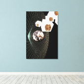 Overgang naar een andere dimensie canvas afdruk (Insitu (Houten vloer))