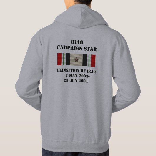Overgang van Irak / CAMPAIGN STAR Hoodie (Achterkant)