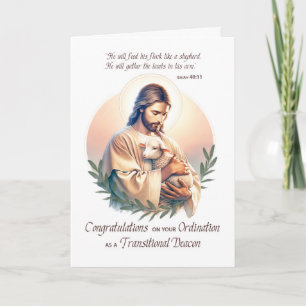 Overgangsdiaken gefeliciteerd kaart