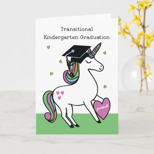 Overgangskleuterschool Afstuderen Gefeliciteerd Kaart (Gele Bloem)