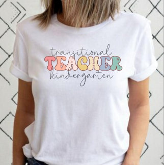 Overgangspeutergroepsleraar Cute Pastel Geschenk T-shirt