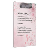 Overgave Alles - Motivatie empowerment gedicht Klembord (Rechts)