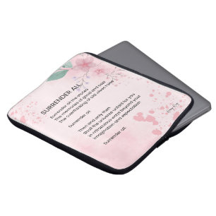 Overgave Alles - Motivatie empowerment gedicht Laptop Sleeve