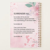 Overgave Alles - Motivatie empowerment gedicht Planner (Achterkant)