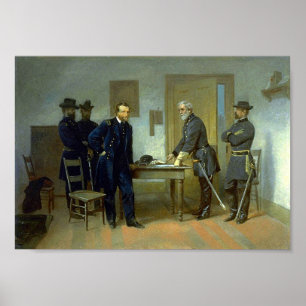 Overgave bij Appomattox door Alonzo Chappel Poster