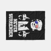 Overgave President Donald Trump Middelvinger Fleece Deken (Voorkant (Horizontaal))