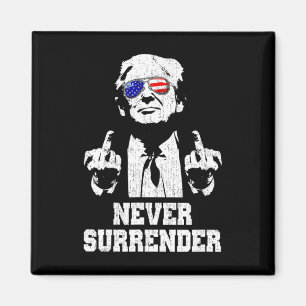 Overgave President Donald Trump Middelvinger Magneet
