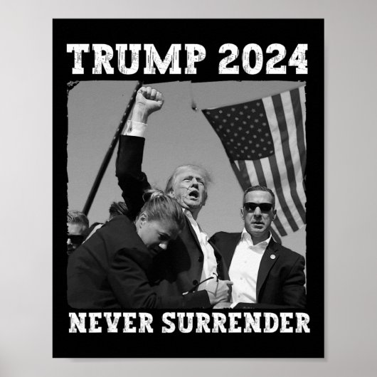 Overgave Trump 2024 Shirt Save America Trump Poster (Voorkant)