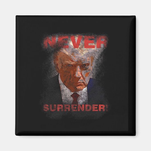 Overgave - Trump Mugshot 2024 Magneet (Voorkant)