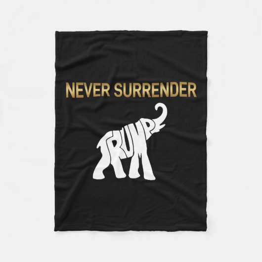 Overgave Trump olifant Fleece Deken (Voorkant)