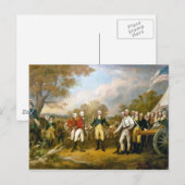Overgave van generaal Burgoyne door John Trumbull Briefkaart (Voorkant / Achterkant)