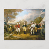Overgave van generaal Burgoyne door John Trumbull Briefkaart (Voorkant)