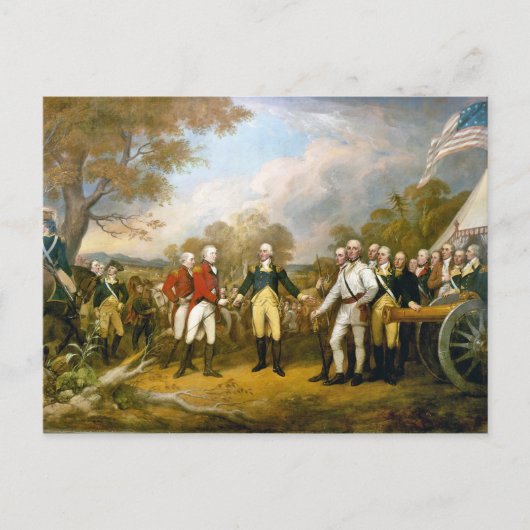 Overgave van generaal Burgoyne door John Trumbull Briefkaart (Voorkant)