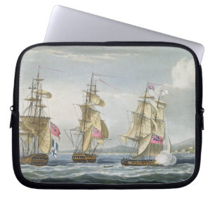 Overgave van het fort Tamatave, gegraveerd door T. Laptop Sleeve