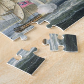 Overgave van het fort Tamatave, gegraveerd door T. Legpuzzel (Zijkant)