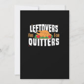 Overgebleven Eten Is Voor Stoppen Funny Thanksgivi Feestdagenkaart (Voorkant)