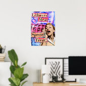 Overgebleven vlees, speciale traktatie poster (Thuiskantoor)