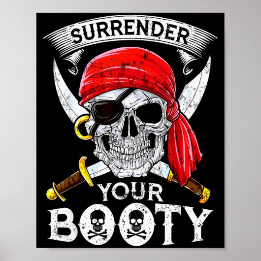 Overgeef je kont Tarief Schedel Grappige Jolly Rog Poster (Voorkant)