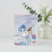 Overgehoord op een Salt Marsh Illustratie Briefkaart (Staand voorkant)