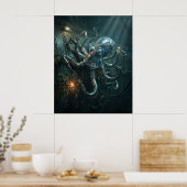 Overgeklokte Octopus Poster (Keuken)