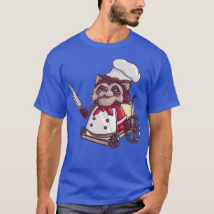 Overgekookte rolstoel Raccoon Chef Premium TShirt