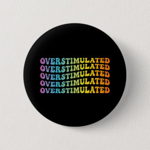 Overgeprikkeld ADHD-bewustzijnsvlag Neurodivergent Ronde Button 5,7 Cm