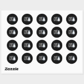 Overgeschoolde Cat Lady die stemt Ronde Sticker (Vel)