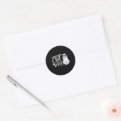Overgeschoolde Cat Lady die stemt Ronde Sticker (Envelop)
