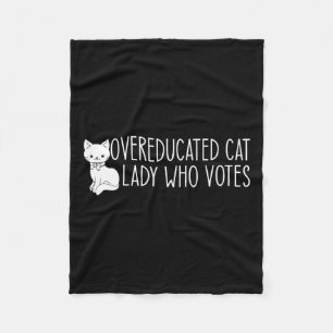 Overgeschoolde Cat Lady Fleece Deken