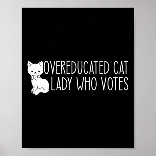 Overgeschoolde Cat Lady Poster (Voorkant)