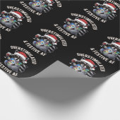 Overgestimuleerde en feestelijke AF Raccoon Espres Cadeaupapier (Hoek)