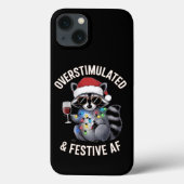 Overgestimuleerde en feestelijke AF Raccoon Espres Case-Mate iPhone Case (Achterkant)