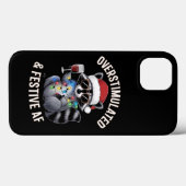 Overgestimuleerde en feestelijke AF Raccoon Espres Case-Mate iPhone Case (Achterkant (horizontaal))