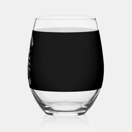 Overgestimuleerde en feestelijke AF Raccoon Espres Wijnglas Zonder Voet (Rechts)