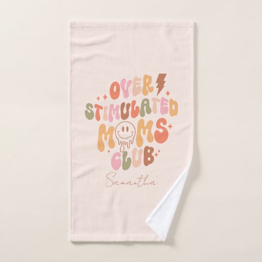 Overgestimuleerde Moms Club - Relatable en Real Bad Handdoek (Handdoek)