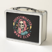 Overgestimuleerde Moms Club Skull Messy Mom Life (Achterkant)