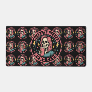 Overgestimuleerde Moms Club Skull Messy Mom Life Bureaumat