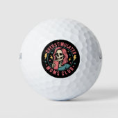 Overgestimuleerde Moms Club Skull Messy Mom Life Golfballen (Voorkant)