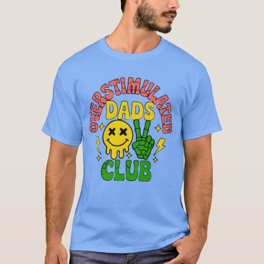 Overgestimuleerde vaders club t-shirt (Voorkant)