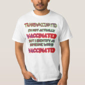 Overgevaccineerd  t-shirt (Voorkant)