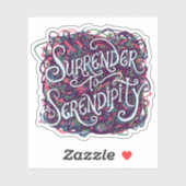 Overgeven aan Serendipiteit Sticker (Vel)