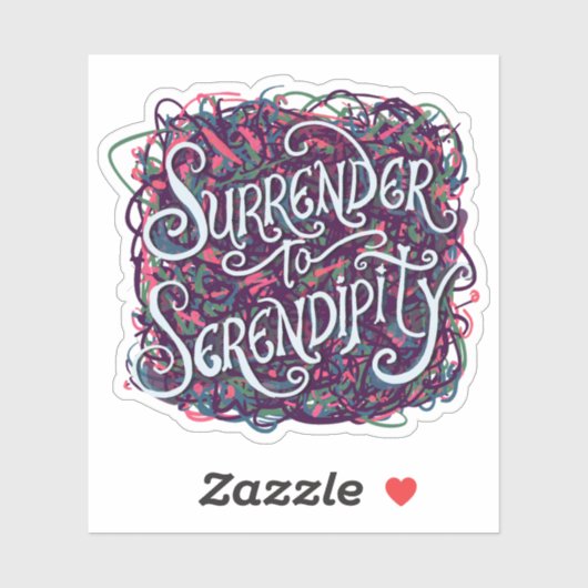 Overgeven aan Serendipiteit Sticker (Vel)