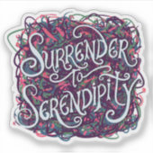 Overgeven aan Serendipiteit Sticker (Voorkant)