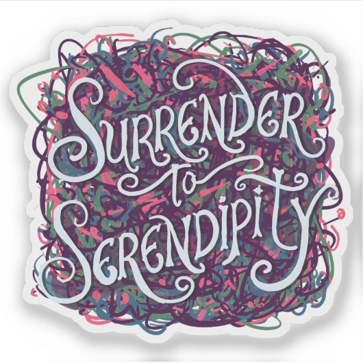 Overgeven aan Serendipiteit Sticker (Voorkant)