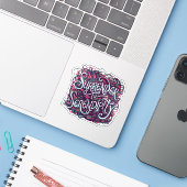 Overgeven aan Serendipiteit Sticker (Laptop met iPhone)