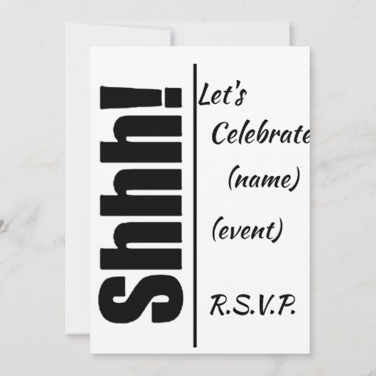 ***OVERGEVING**** CELEBRATIE VOOR PARTIJINVITATIE KAART (Voorkant)