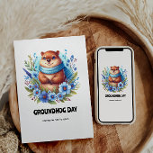 Overgewaardeerd? Waterverf viert Groundhog Day Kaart